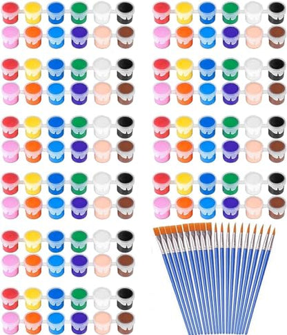 145 Pcs Mini Acrylic Paint Set for Kids (12.17 Fl Oz)
