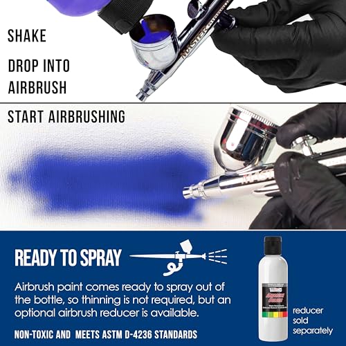 Opaque Phtalo Blue Acrylic Airbrush Paint (8 Ounce)