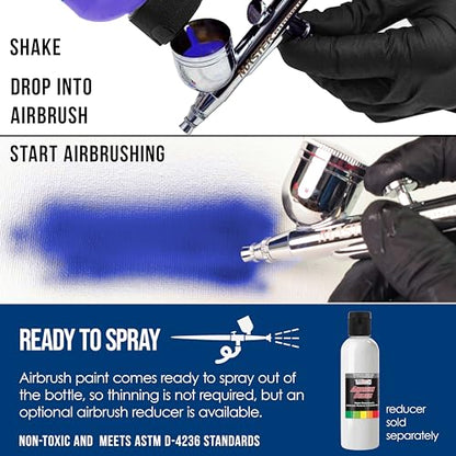 Opaque Phtalo Blue Acrylic Airbrush Paint (8 Ounce)