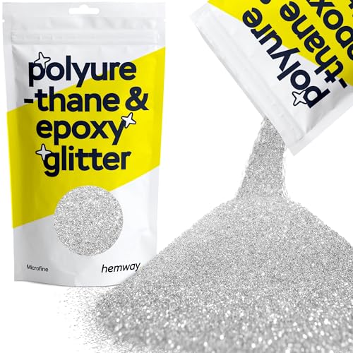 Resin Glitter Silver 100g Microfine Polyurethane & Epoxy Glitter (3.5274 Ounce)