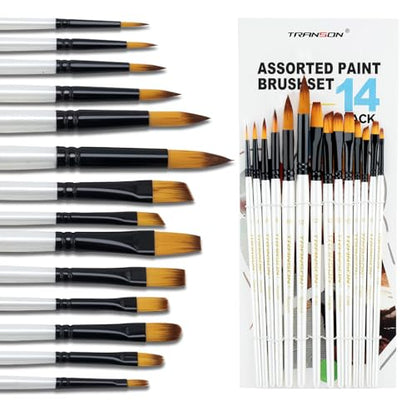 14pcs Art Painting Brush Set for Acrylic (14 Count)