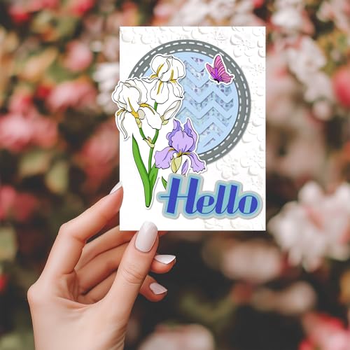 Realistic Iris Stamps & Dies & Layering Coloring Stencil Set