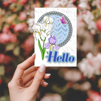 Realistic Iris Stamps & Dies & Layering Coloring Stencil Set