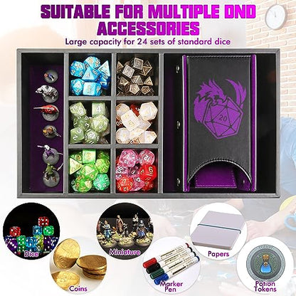 DND Dice Tray & Tower Storage Box