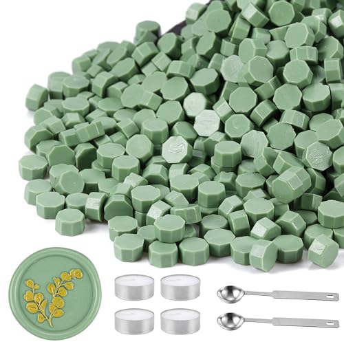 360Pcs Sage Green Sealing Wax Beads (360 Count)