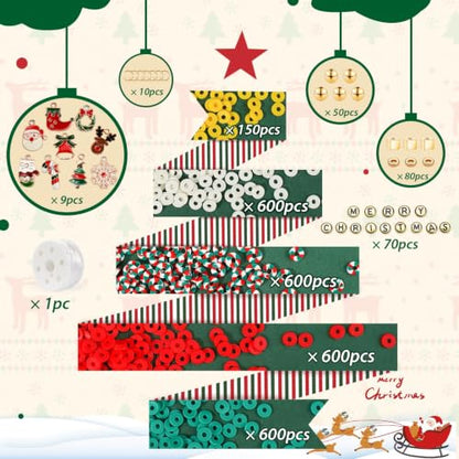 Christmas Beads for Bracelets (3000 Count)