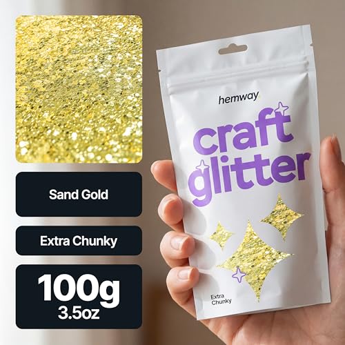 Craft Glitter Sand Gold 100g Extra Chunky Glitter (3.5 Ounce)