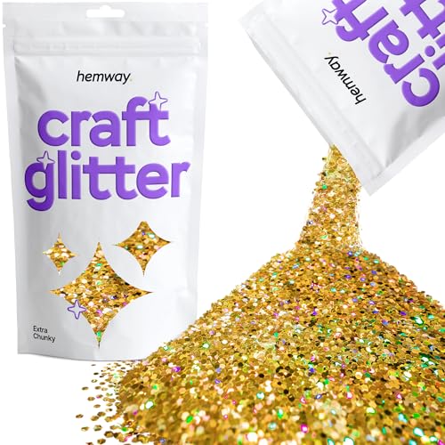 Craft Glitter Gold Holographic 100g Extra Chunky Glitter (3.5 Ounce)