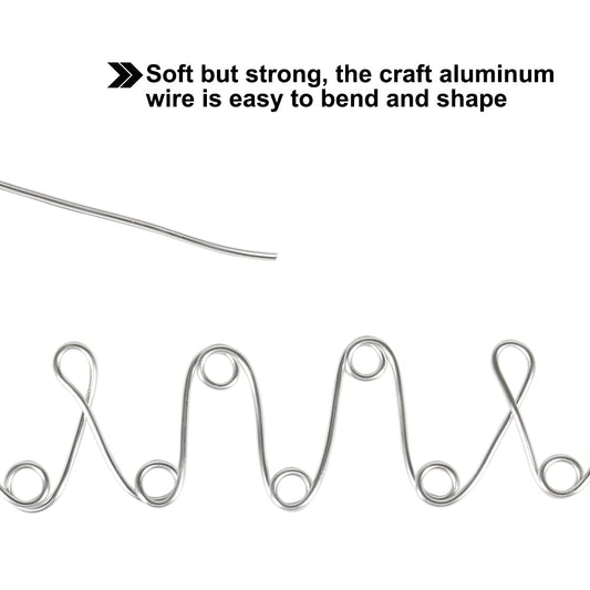 Tenn Well 9 Gauge Aluminum Craft Wire, 50 Feet 3mm Bendable Armature Wire for Sculpting, Jewelry Making, Doll Making, Crafting, Modelling, Bonsai Training