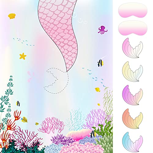 Pin The Tail on The Mermaid Game for Birthday Party