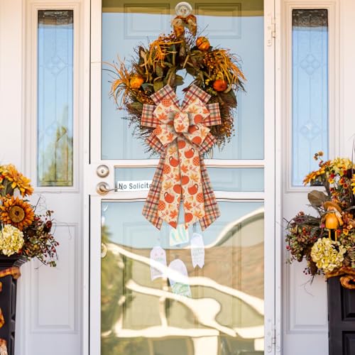 2 Rolls Fall Pumpkins Ribbons for Bows