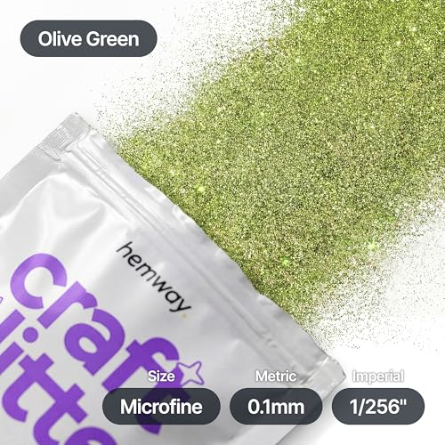 Craft Glitter Olive Green 100g Microfine Glitter (3.5 Ounce)