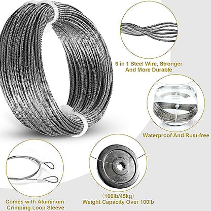 88Pcs Heavy Duty Picture Hanging Wire Kit (87 Count)