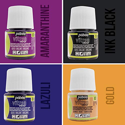 Pebeo Vitrea 160 Faux Stained Glass Paint Kit (12 Fl Oz)