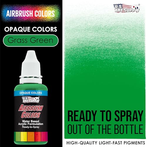 Opaque Grass Green Acrylic Airbrush Paint (8 Ounce)