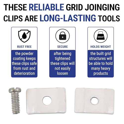 Gridwall Joining Clip Connectors for Grid Panels