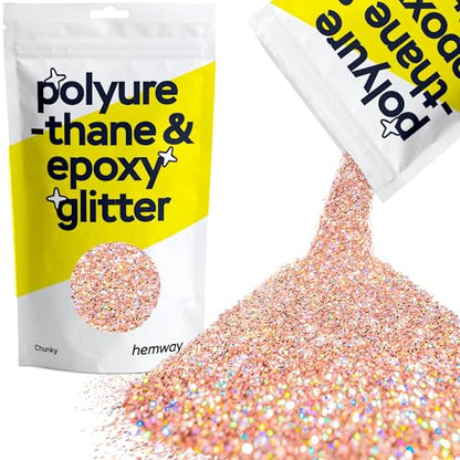 Resin Glitter Rose Gold Holographic 100g Chunky (3.5274 Ounce)