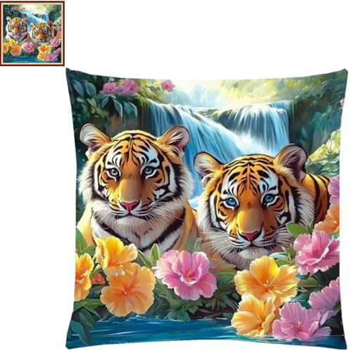 Stamped Cross Stitch Kits for Adults Beginners Pillow Needlepoint Kit with Embroidery Pattern Needlework Kit Prestamped Stitches Kit 11CT Cross Stitching