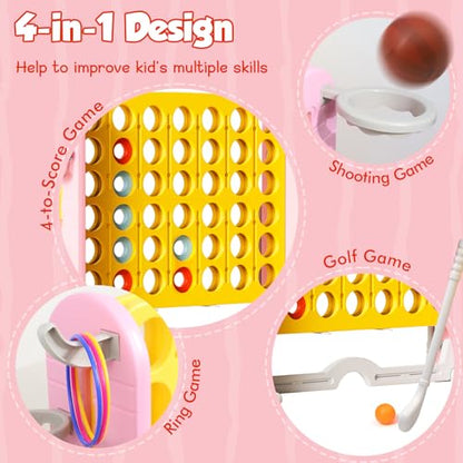 Giant 4 in-A-Row Connect Game Set, Yellow