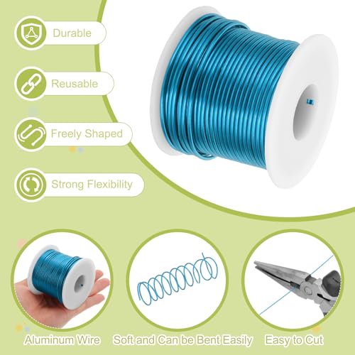 12 Gauge Anodized Aluminum Craft Wire Bendable Bonsai Training Wire 98 Feet 2mm for Sculpting Crafts Wreath Floral Beading Jewelry Making