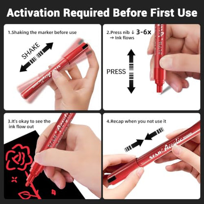Acrylic Red Paint Pens (8 Count)