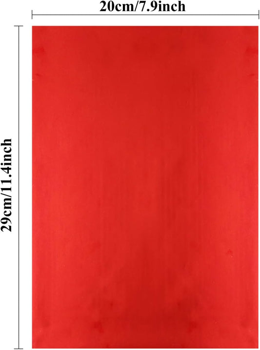 Briartw 20x29cm Hot Foil Paper 50 Sheets Pack Toner Reactive Foil Hot Stamping Foil Paper by Laser Printer and Laminator for Scrapbooking Craft Cardmaking DIY Album (Red, 50 Sheets)