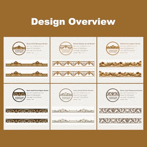 6 Rolls Vintage European PET Border Tape with Clip (6 Count)