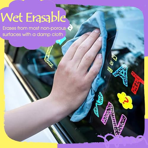 Window Chalk Markers for Cars Glass Washable