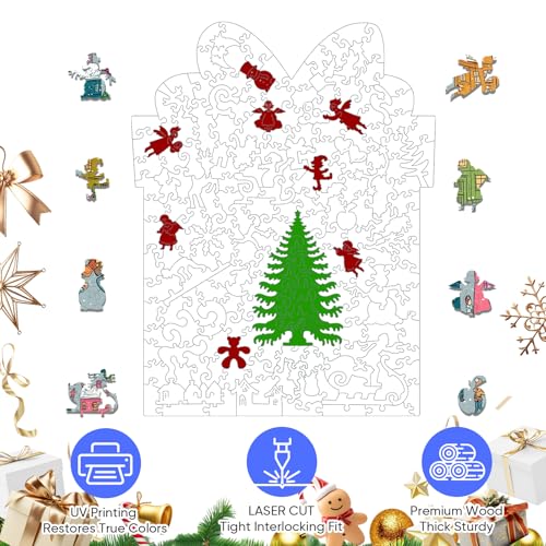 Winter Wooden Puzzles for Adults and Kids