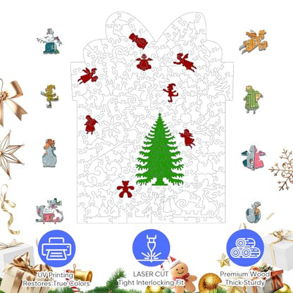 Winter Wooden Puzzles for Adults and Kids