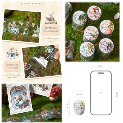 6 Rolls PET Tape Stickers for Journaling