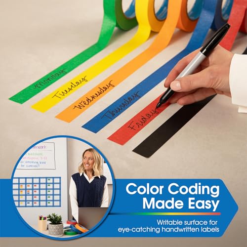 1" X 60 yd Black Masking Tape (3 Count)