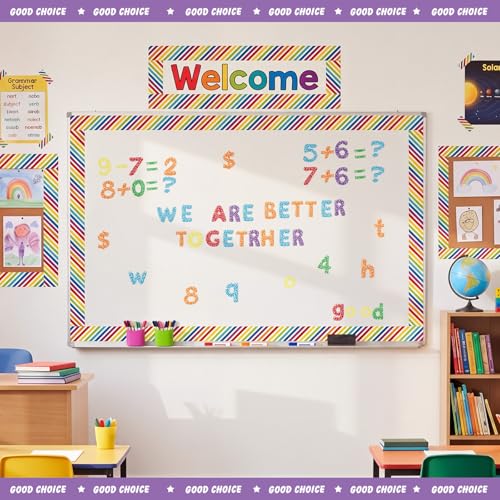 221 Pcs Colorful Composition Bulletin Board Letters for Classroom (221 Count)