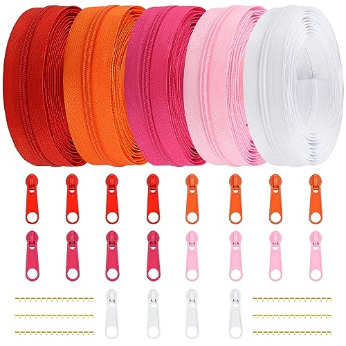 Zipper Tape 3 mm Nylon Endless Zipper Set with Slider (25 Count)
