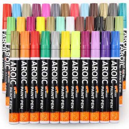 144Pcs Oil Based Paint Pens for Rock Painting (144 Count)
