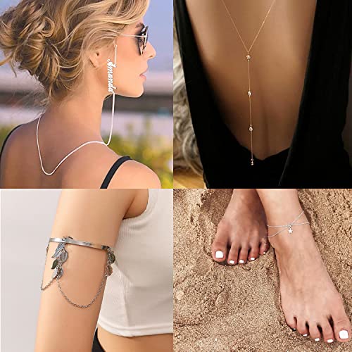 33ft Silver Stainless Steel Chain 2mm Jewelry Necklace Link Cable Chain for Jewelry Making Bracelets Earring Craft Supplies DIY Findings