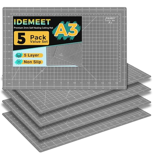 Premium 5 Pcs Self Healing Cutting Mat 18''x12'' (5 Count)