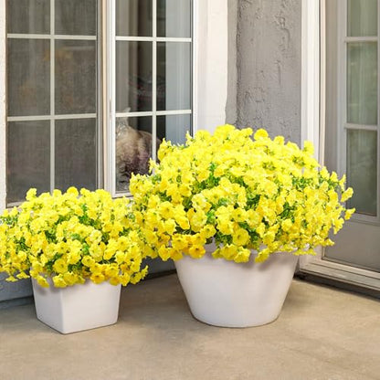 Artificial Flowers Fake Plants for Outdoors Decoration (12 Count)