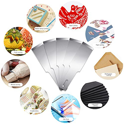 100 Pack Exacto Blades Refills #17 Craft Hobby Knife Blades for Art (100 Count)