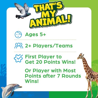 Guess the Animal in 10 Clues Card Games for Kids & Family