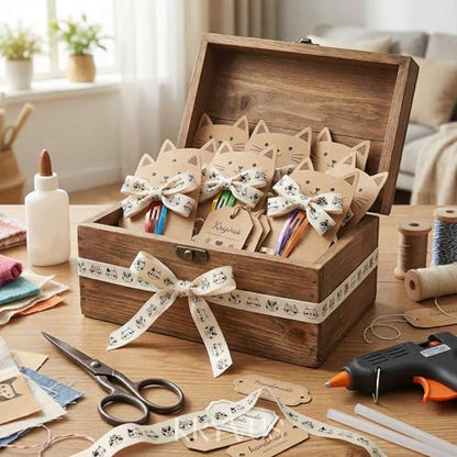 Cotton Ribbon with Cat Faces 5 (36 Foot)