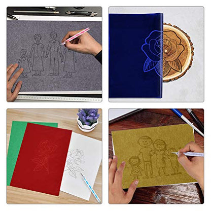 120pcs A4 Transfer Paper with 5pcs Embossing Stylus