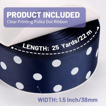 Polka Dot Grosgrain Ribbon 1.5 Inch