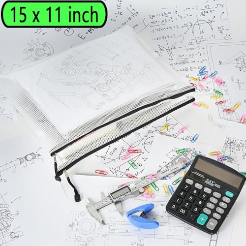 10 Pcs Zipper File Bags