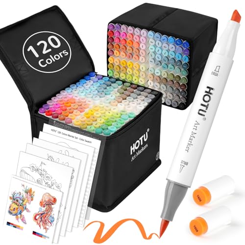 120 Colors Alcohol Markers