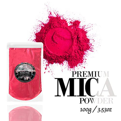 Rose Pink Mica Powder for Epoxy Resin 100g