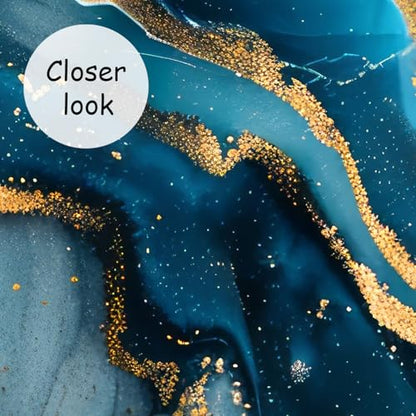 Blue and Gold Marble Wallpaper Abstract Art wall murals for Bedroom 159"x107"