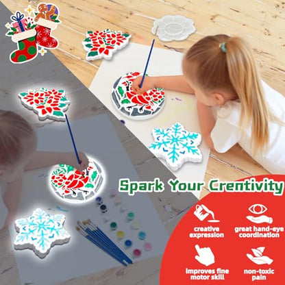 8Pcs Stepping Stones Painting Crafts Kit for Kids 4 8 6