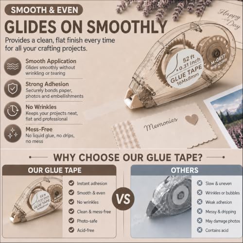Double Sided Tape Roller (8 Count)