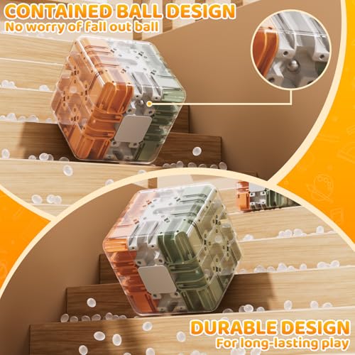3D Rolling Ball Puzzle Maze Cube